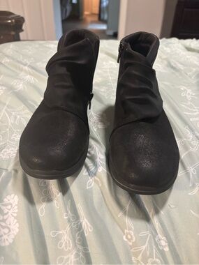 Cloudsteppers by Clarks Black Ankle Booties